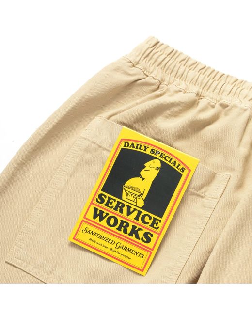 Service Works Natural Classic Chef Pants for men