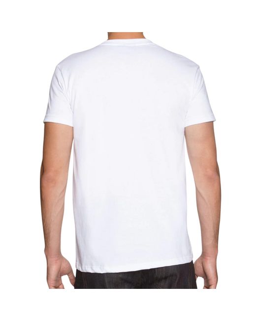 Naked & Famous White Circular Knit T-Shirt for men