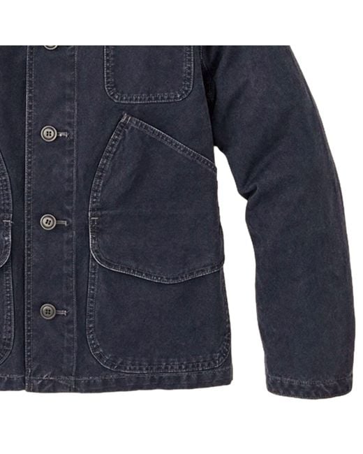 Filson Blue Canvas Outfitter Jacket for men