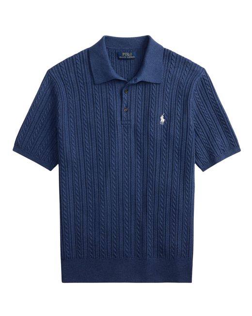 Polo Ralph Lauren Blue Knitted Polo for men