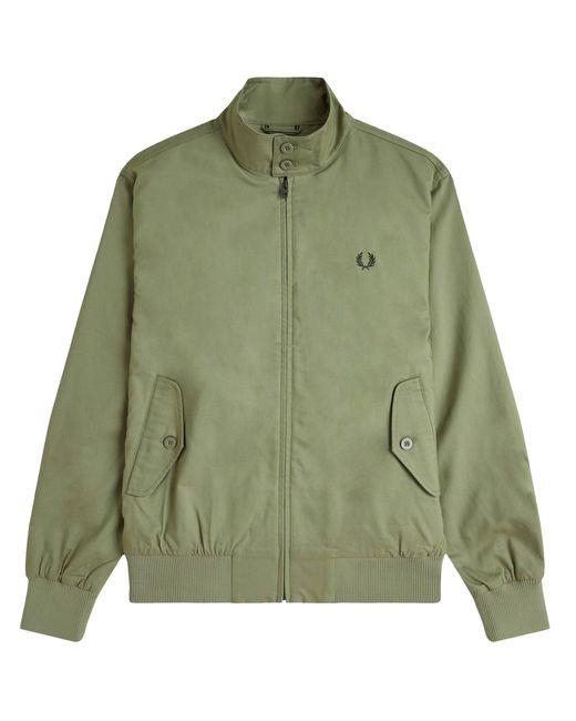 Fred Perry Green Classic Harrington Jacket for men