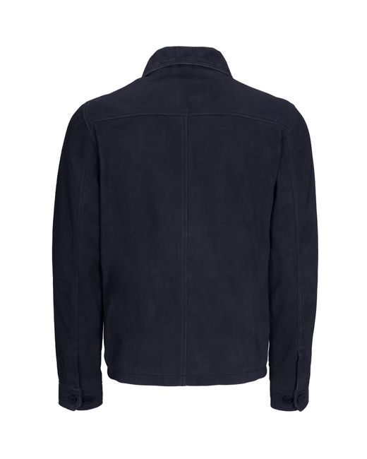 Schott Nyc Blue Suede Jacket for men