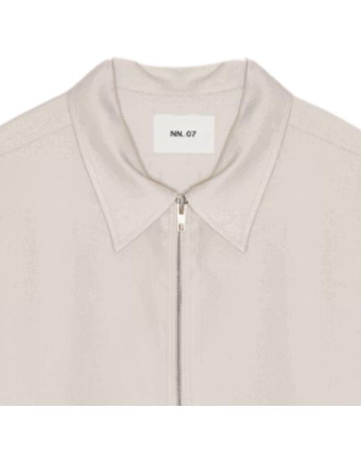 NN07 Natural Bruno Linen Blend Polo for men