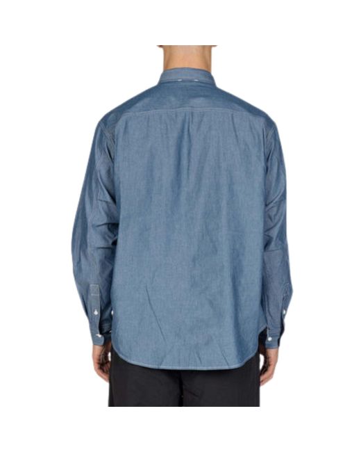 Snow Peak Blue Chambray Work Shirt for men