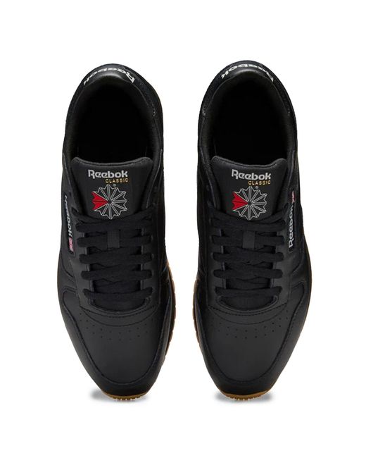 Reebok Black Classic Leather Sneakers for men