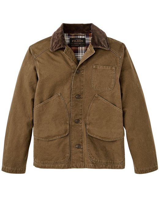Filson Green Canvas Outfitter Jacket for men
