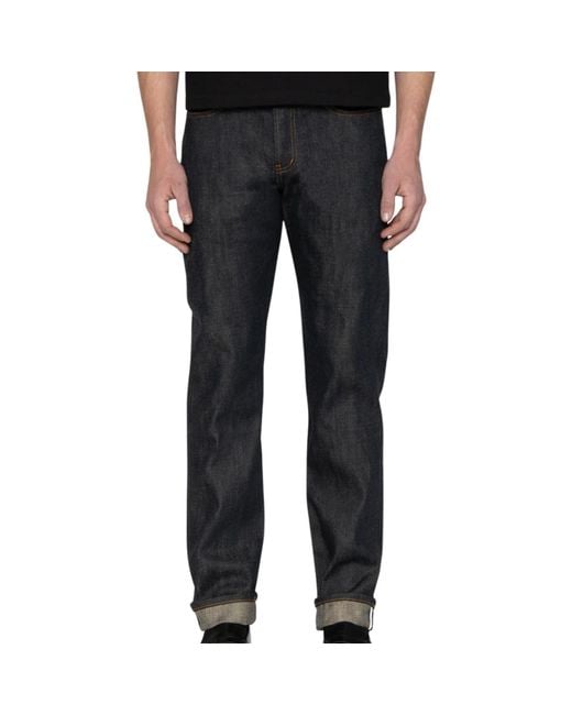Naked & Famous Gray Weird Guy Harionago Selvedge for men