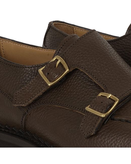 Yuketen Brown Double Monk Strap for men