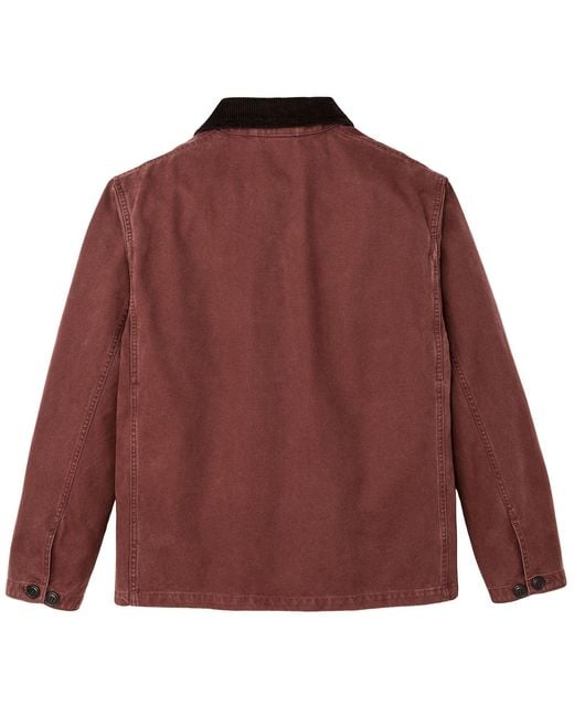 Filson Red Canvas Outfitter Jacket for men
