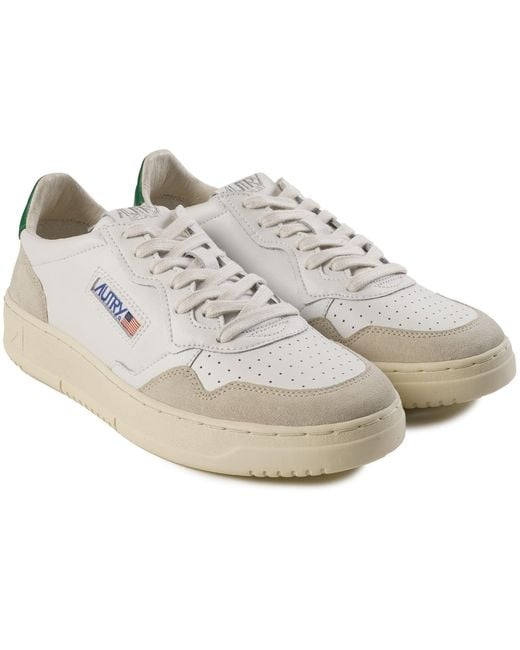 Autry White Medalist Low Sneaker for men
