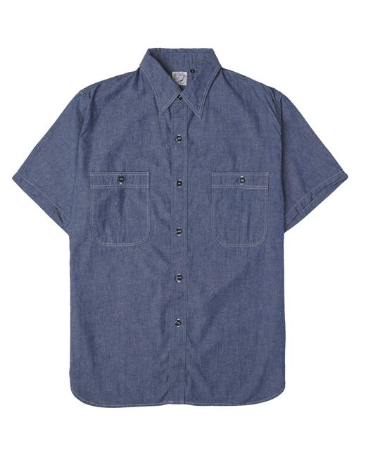 Orslow Blue Work Shirt for men