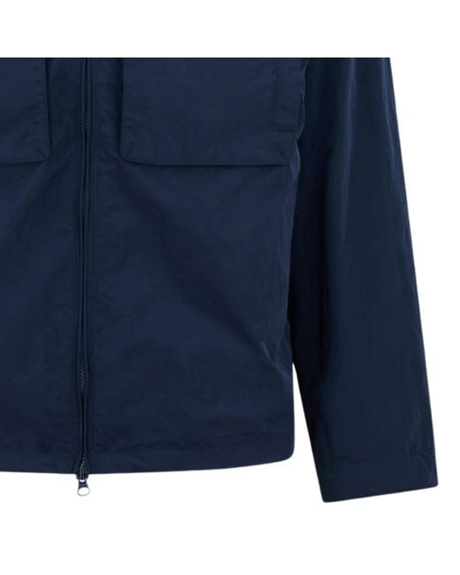 Aquascutum Blue Lamina Mock Neck Jacket for men