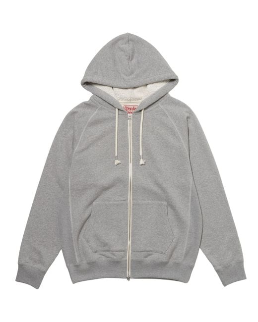 Wonder Looper Gray Zip Hoodie Super Looper French Terry for men
