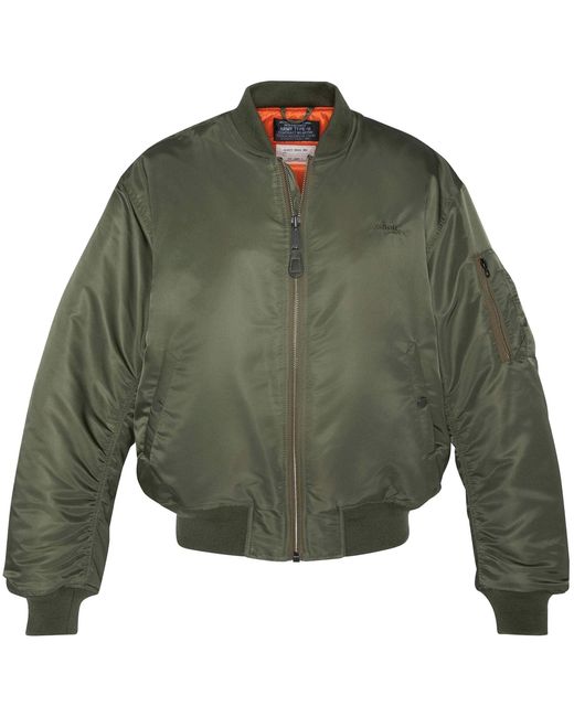 Schott Nyc Green Recycled Nylon Ma-1 90's Fit Bomber Jacket for men