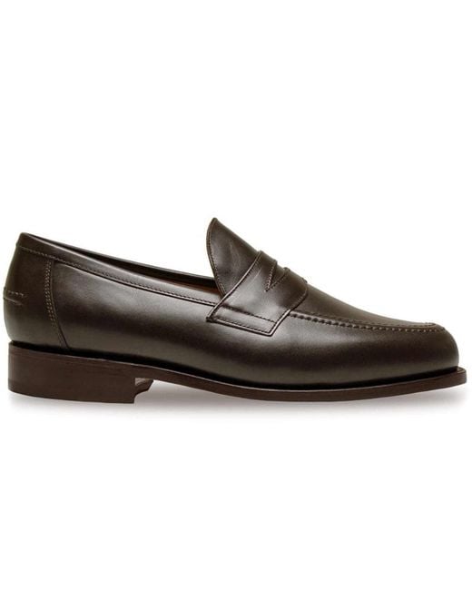 Sanders Black Aldwych Penny Loafers for men