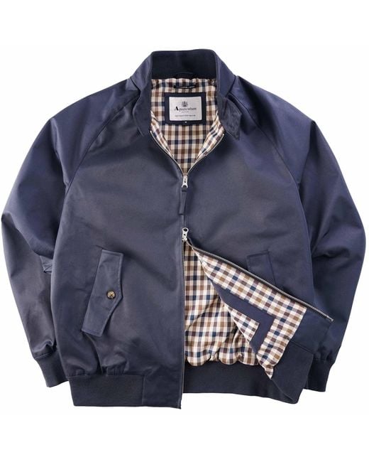 Aquascutum Blue Archival Harrington Jacket for men