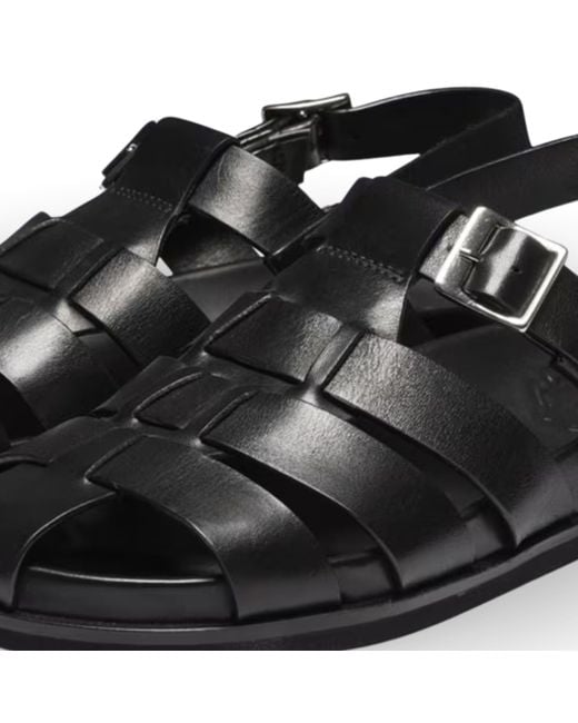GRENSON Black Quinton Sandals for men