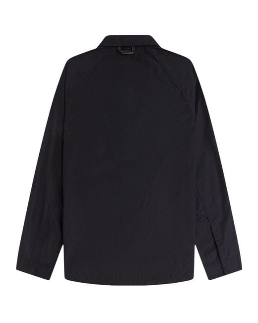 Fred Perry Black Raglan Utility Overshirt for men