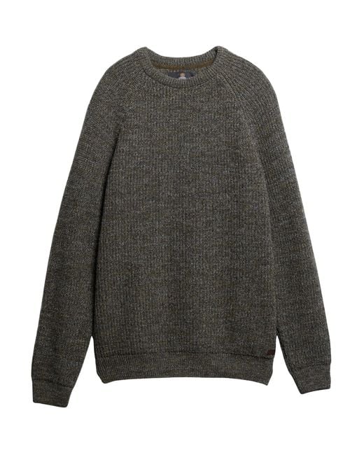 Barbour Gray Horseford Crew Neck Jumper for men