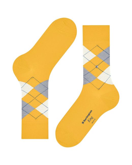 Burlington Yellow King Socks for men