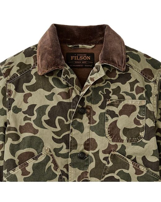 Filson Green Canvas Outfitter Jacket for men