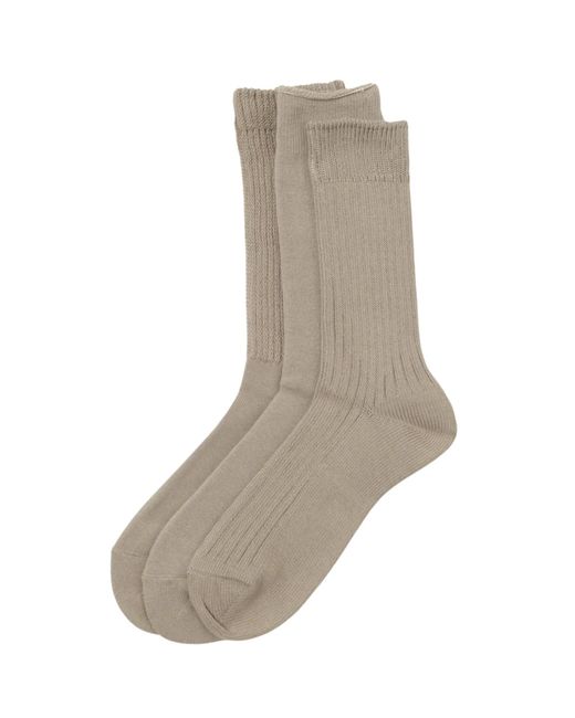 RoToTo Socks Gray Daily 3 Pack Crew Socks for men