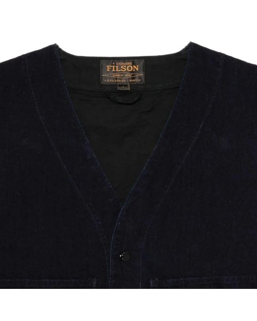 Filson Black Dry Tin Vest for men
