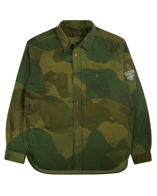 Nigel Cabourn Green Utility Shirt for men