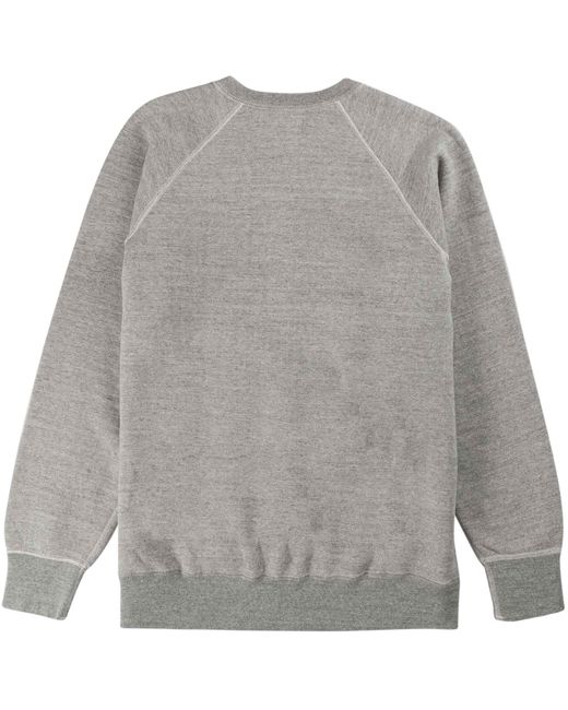 Orslow Gray Loop Wheel Crew Neck Sweatshirt for men