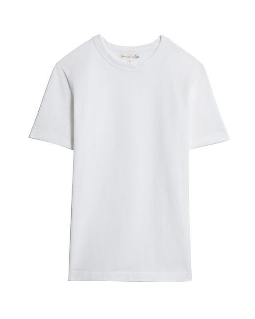 Merz B. Schwanen White 214 Loopwheeled T-shirt for men