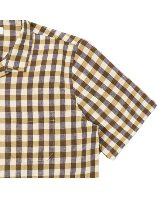 Universal Works Green Aberdeen Lincot Road Shirt for men