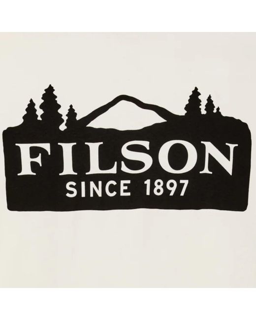 Filson White Scenic Graphic T-Shirt for men