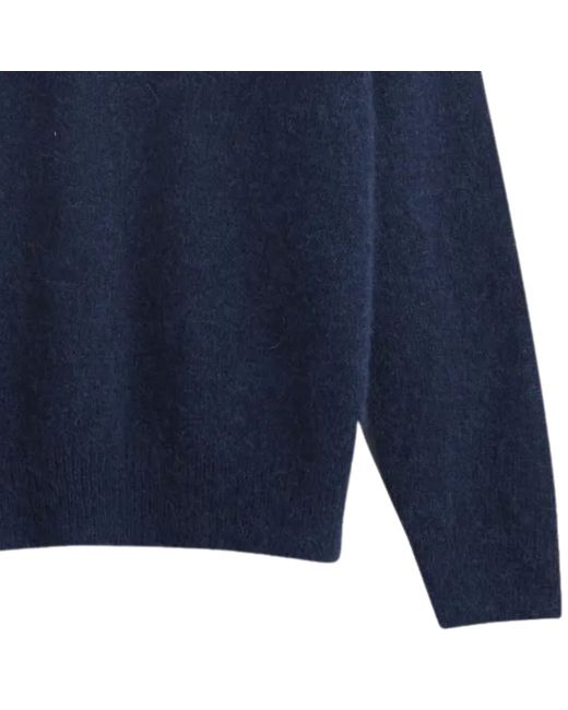 Universal Works Blue Lyon Crew Alpaca Knit for men