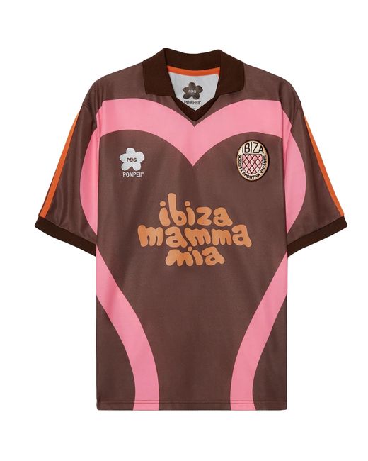 Pompeii3 Red X Nss Heart Football Shirt for men