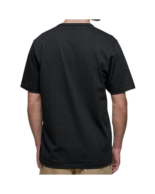 Merz B. Schwanen Black 2M15 Mid-Century Machine Refined Fit T-Shirt for men
