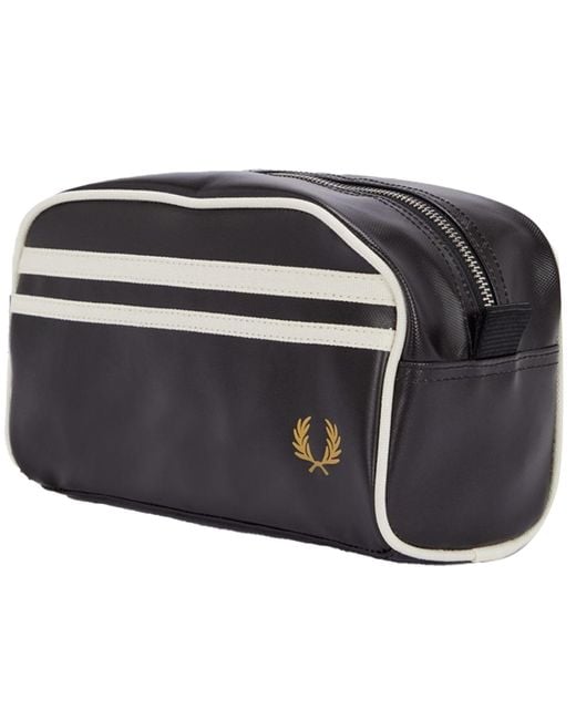 Fred Perry Black Wash Bag for men