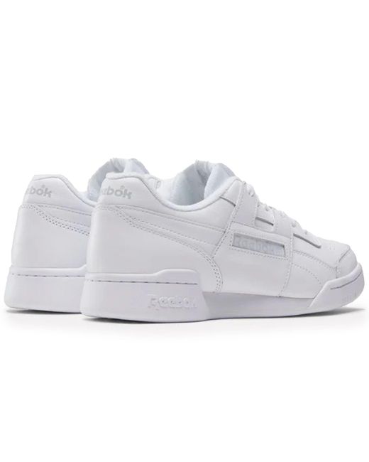 Reebok White Workout Plus Shoes for men