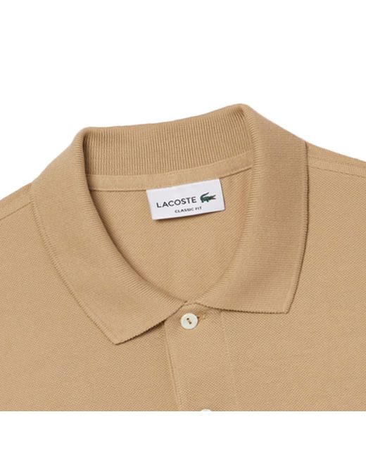 Lacoste Natural Long Sleeve Polo Shirt for men