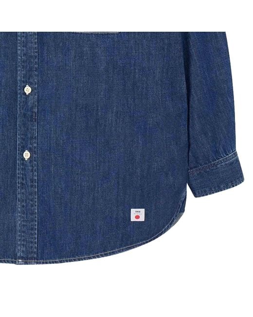 Edwin Blue Denim Work Shirt for men
