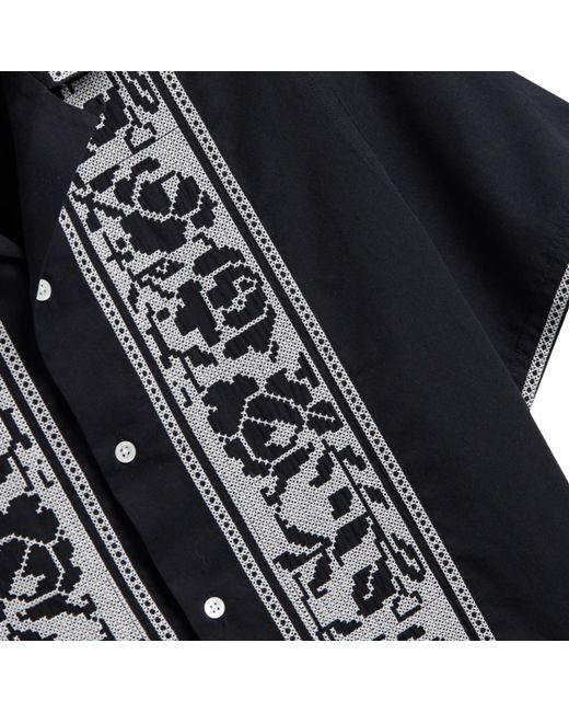Portuguese Flannel Black Cross Stich Shirt for men