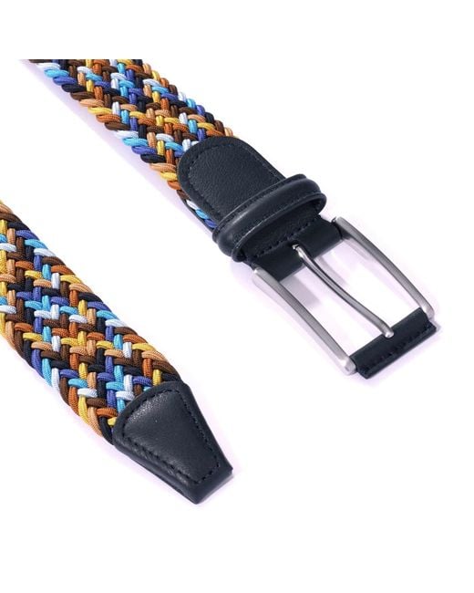 Andersons Blue Woven Belt for men
