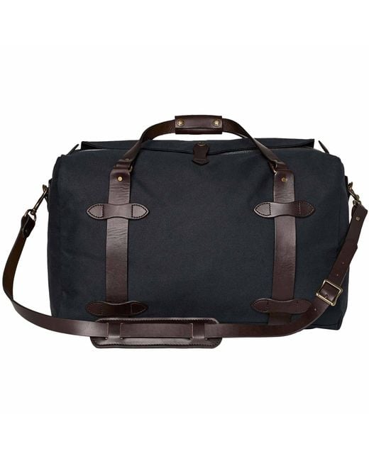 Filson Black Rugged Twill Medium Duffle Bag for men