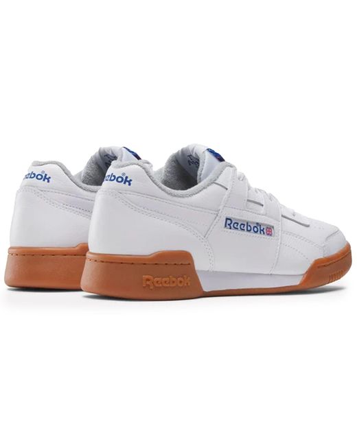 Reebok White Workout Plus Shoes for men