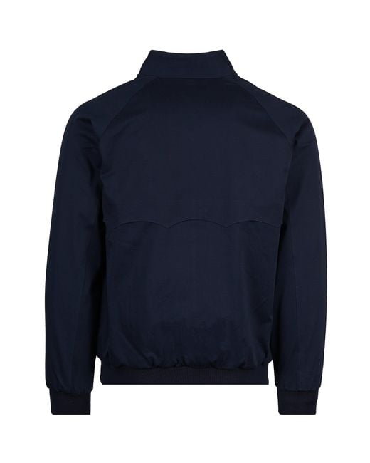 real hoxton Blue Harrington Jacket for men