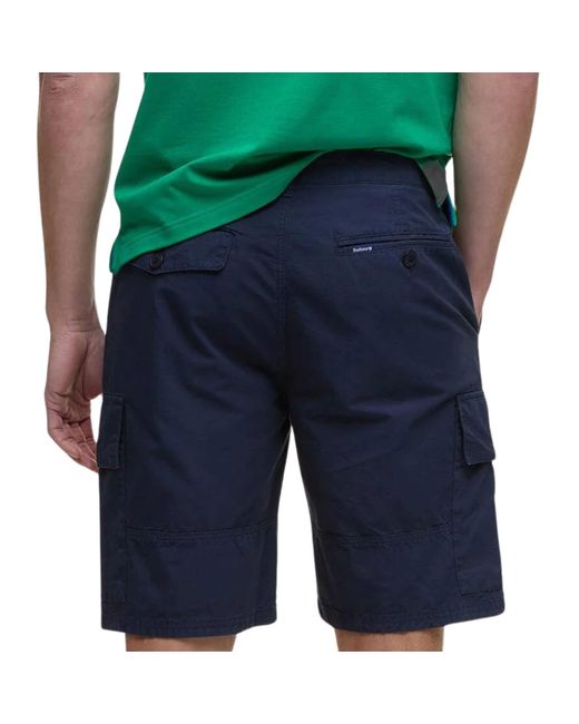 Barbour Blue Ripstop Cargo Shorts for men
