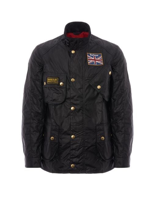 Barbour Black Union Jack Wax Jacket for men
