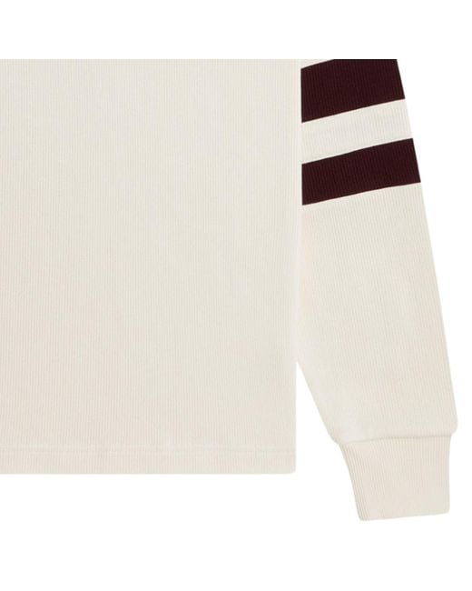 Fred Perry White Tipped Collared Sweatshirt for men