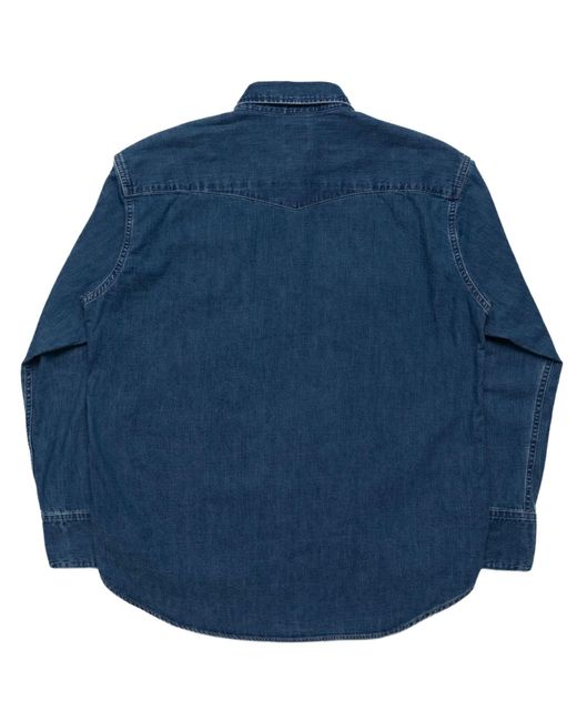 Orslow Blue Denim Western Shirt for men