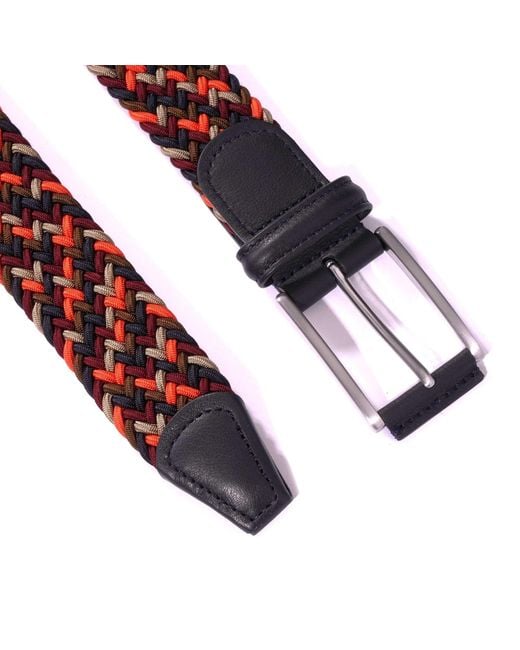 Andersons Red Woven Belt for men