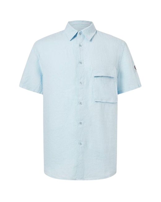 Belstaff Blue Scale Short Sleeve Shirt for men
